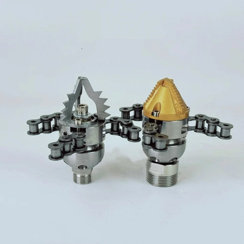 Stainless Steel Chain Cutter Jetter Nozzle Rotating Drain Cleaner High Pressure