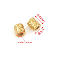 Yiwu Aceon Stainless Steel DIY Jewelry Rope Leather Chain Spacer Slide Round Cylinder Tube Hammered Bead Charm