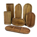 Wholesale Dishes Plates Customized Wood Service Tray Plate Wooden Coffee Snack Fruit Tea Cake Plate for Home Display Tray MegaBDM