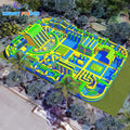 Colorful Inflatable Adventure Trampoline Park Commercial Outdoor Indoor Inflatable Playground Equipment Theme Park for Kids