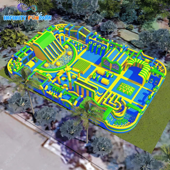 Colorful Inflatable Adventure Trampoline Park Commercial Outdoor Indoor Inflatable Playground Equipment Theme Park for Kids