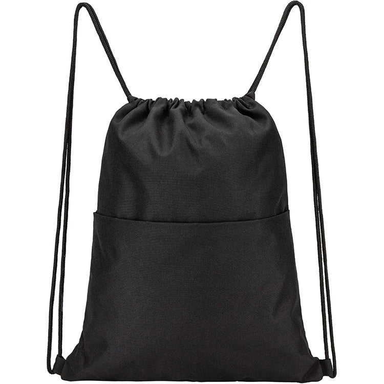 Unisex Sports Drawstring Backpack Waterproof Polyester with Custom Logo Reusable Fashionable Outdoor Drawstring Bag