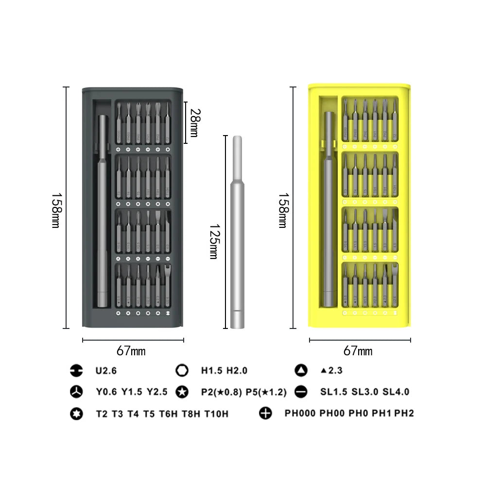 25-in-1 Precision Electric Screwdriver Set Magnetic Repair Kit Tools for Phone Computer Laptop Tablet & Smart Devices MegaBDM