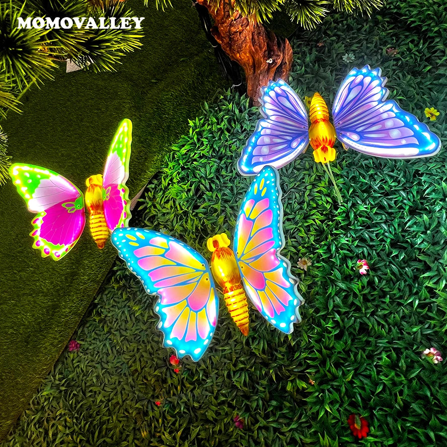 Outdoor LED Giant Lighted Butterfly Decorations IP65 DC Waterproof Christmas Light-Up Design Home Hotel Wholesale Price