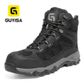 GUYISA Black Color the Climbing Series Full Grain Cow Leather Safety Boots MegaBDM