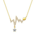 Wholesale Statement Cubic Zirconia 925 Sterling Silver Designer Accessory Gold Pendants Necklace for Pretty  Womens Girlfriend