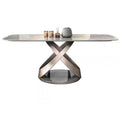 Luxury Italian Dinner Dining Table and 6 Chairs Modern Marble Stone Dining Room Table Set