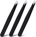 Sustainable Stainless Steel Slant Eyebrow Tweezers Pointed Hair Removal Tool