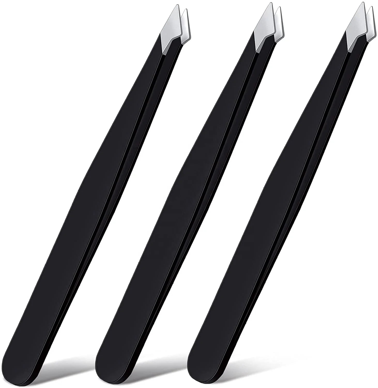 Sustainable Stainless Steel Slant Eyebrow Tweezers Pointed Hair Removal Tool