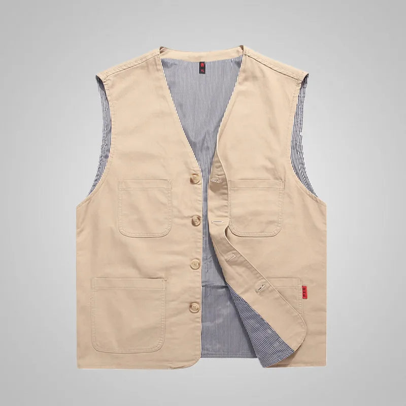 RNSHANGER Autumn M-8XL Large Size Men's Vest Mult Pockets Outdoor Fishing Photography Functional Casual Waistcoat for Male MegaBDM