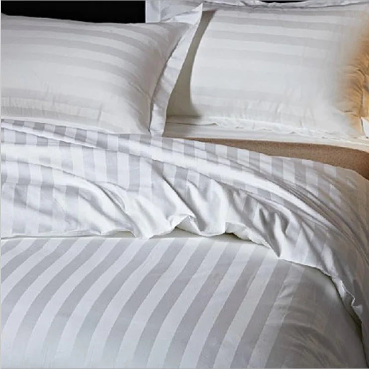 100% Cotton Woven Jacquard Stripe OEKO-TEX Certified Premium Waterproof Eco-Friendly Hotel Bed Lining Fabric Breathable