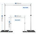 8x8ft Wedding Pipe and Drape Stand Heavy Duty Backdrop Stands for Flowers Wall Adjustable Frame Balloon Arch Party Decorations