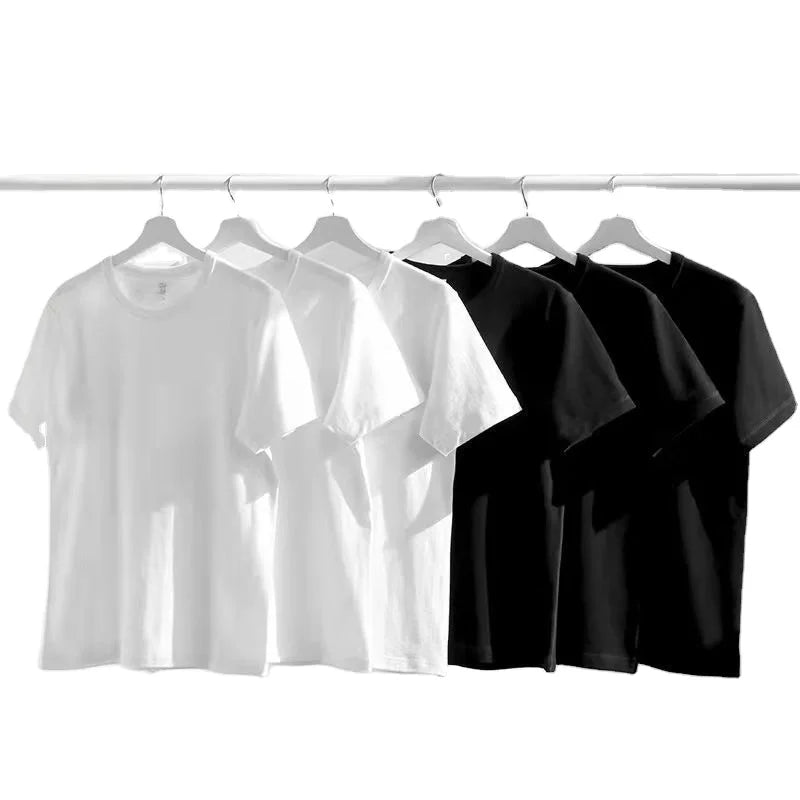 OEM Customized Logo Design 180g Cotton Unisex Summer Short-sleeved Loose Fit Men's Short-sleeved Pullover Crew T-shirt MegaBDM