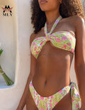Custom Swimwear With Logo One Shoulder High Waist Bikini Set Bathing Suits for Women Monokini Fitness Swimsuits for Women 2026
