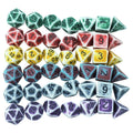 Bulk Wholesale Personalized Polyhedral Dice Set 7pcs Rpg Dnd Distressed Color Dice Factory for Dungeons and Dragons Casino Game