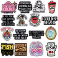 Pink Lucky Number Quotes Brooch Soft Enamel Pin Black Nickel Plated Metal for Clothes Women Men Lapel Jewelry Badges Accessories MegaBDM