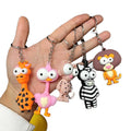 Wholesale Custom Design Metal Key Chain 3D Silicone Doll Gift Bag Pendant