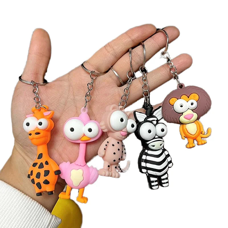 Wholesale Custom Design Metal Key Chain 3D Silicone Doll Gift Bag Pendant
