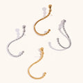 Dingran Fashionable Exaggerated Street Style Jewelry Gold Plated Question Mark Shape Statement Earring
