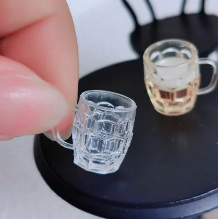 1/6 1/12Doll House Simulation Miniature Mini Beer Glass Model Decor Gift