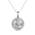 High Grade Moissanite Diamond Jewelry Sterling Silver 18k Gold Plated Halo Round Pendant Necklace Destiny Jewellery