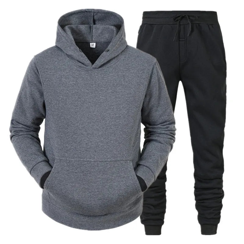 Oem Customized logo Design Men's Jogging Tracksuits Casual Solid Pattern Sports 2-piece Set MegaBDM
