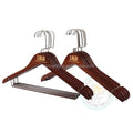 42 CM Vintage Custom Logo Wood Hanger for Wardrobe and Garage Display of Pants Jacket Coat Clothes