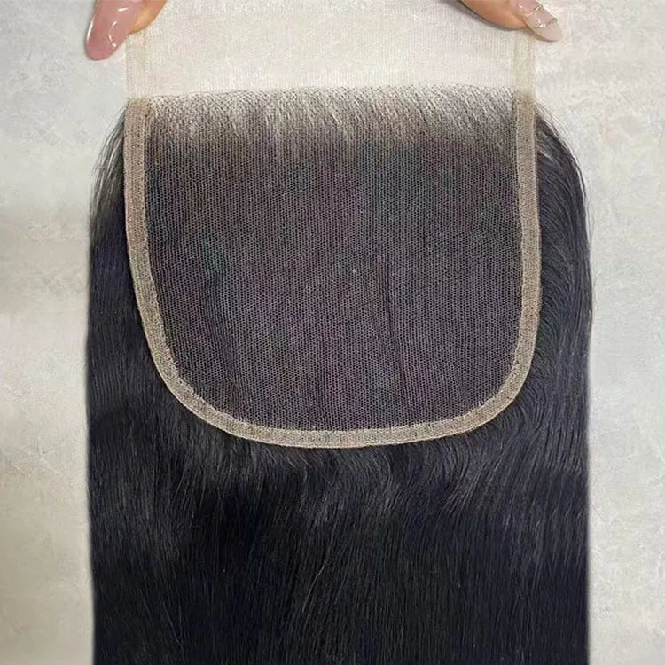 Factory Price Cheveux Humain Vietnamese Hair Bone Straight Closures Perruques Sans Colle Cheveux Humains As Beauty Products