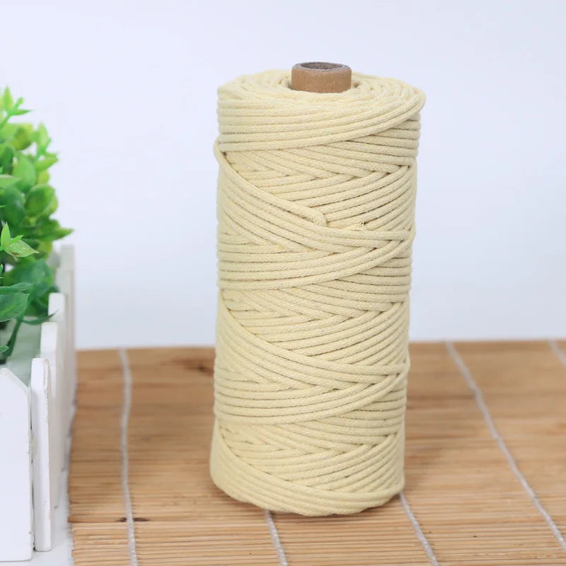 High Tenacity 4mm Macrame Braided Cord Rope Basket Storage Roll Twisted Paper Bag Simple Style Coated Finish Shoes