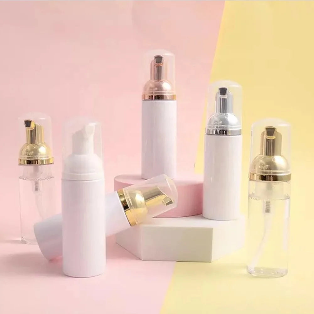 Custom Logo Frosted Bottles for Eyelash Shampoo Foam Cleaner Set Bulk Private Label Lash Shampoo