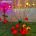 24v Garden Lighting PVC Led starburst Wind Swaying Bead Spinning Moving Twinkle Firefly Lights for Patio Pathway Outdoor Decor