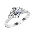 Endless Brilliant 925 Silver 1 Carat GRA Round Moissanite Diamond Gemstone Jewelry Engagement Trellis Ring Destiny Jewellery