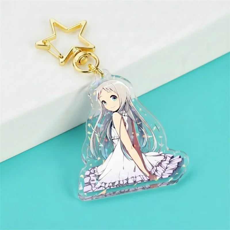 Custom Anime Cartoon Acrylic Printed Epoxy Resin Colorful Gradient Keychain MegaBDM