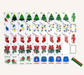Holly Jolly 5-Layer Christmas American Mahjong Set 160 Acrylic Tiles Festive Nutcracker Mah Jongg Set for Gift MegaBDM