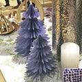 Purple Honeycomb Paper Christmas Tree Festive Decorations for Holiday Season Factory Wholesale