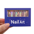 Wholesale Acrylic Nail Tips Box Recyclable Empty Press on Nail Packaging Box with Matt Lamination & Embossing for Nail Care