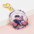 Customized Logo Clear Acrylic Keychain Personalized Holographic Anime Cartoon Pendant Promotional Glitter Jewelry Keychain