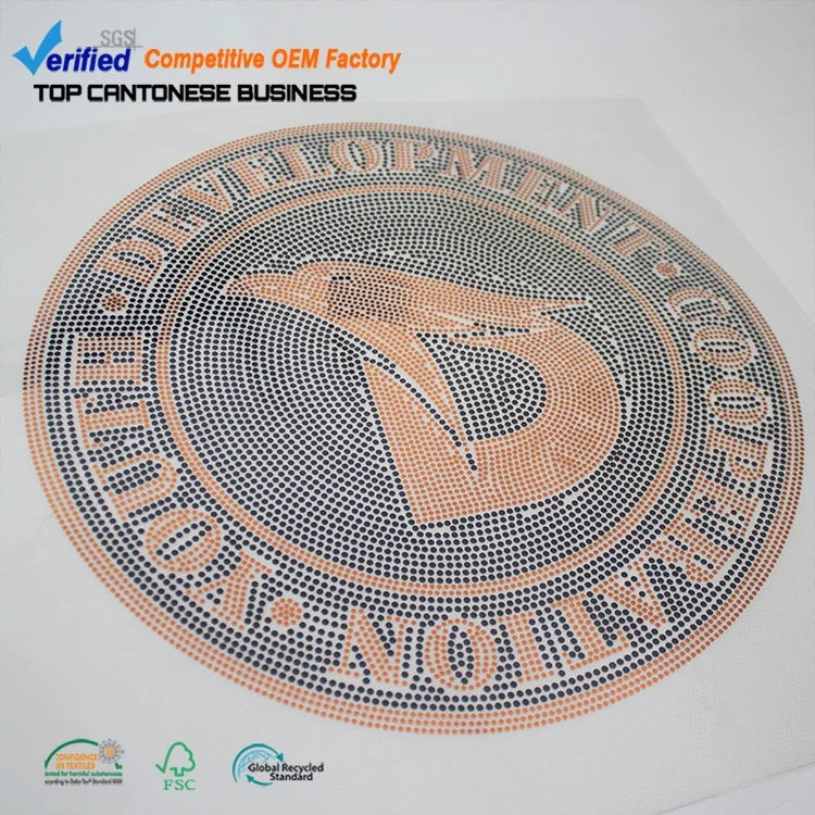 Thermal Press Motif Bling Spangles Factory Custom Logo Hotfix Glitter Heat Transfers Appliques Sequins Patches for Clothing