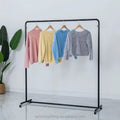 Black Stainless Steel Movable Stand Clothes suits wedding dresses formal gowns Display Rack with Wheels