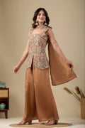 Pure Viscose Chinon Embroidered Women's Ethnic Wedding Party Wear Kurti Pant Dupatta Set Full SEQUENCE COADING EMBROIDERY Work MegaBDM