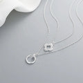 Flowers and Circles Pattern Vintage Customized Crafted 925 Sterling Silver for Women Fashion Jewelry Necklaces