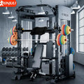 Multi Function Customizable Smith Machine Power Cage All in One Squat Rack with LAT Pulldown Home Workout Gym Equipment MegaBDM