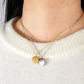 Minimalist Geometric Square Pendant Necklace Double Layer Chain Stainless Steel Gold Silver Tone Couple Jewelry Gift