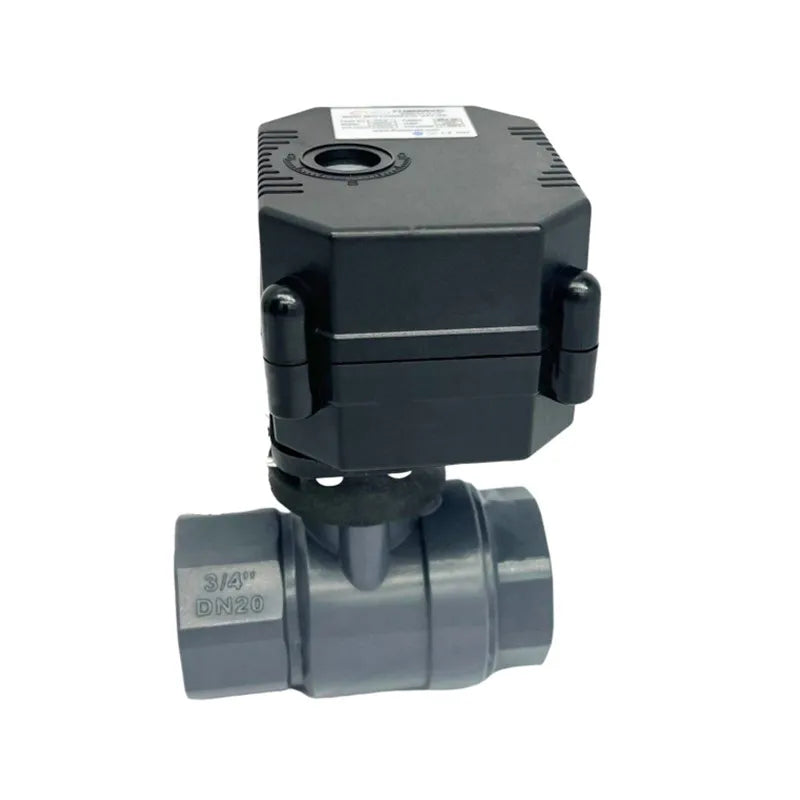 1/2" PVC Electric Actuator Ball Valve 12V/24V DN15 DN20 DN25 Motor Operated Valve for Home & Industrial Use