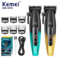 Kemei 1819 Electric Hair Clippers Men Professional Rechargeable Cordless Hair Cutting Machine High Quality Hair Trimmer Barber