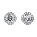 Excellent Quality GRA Moissanite Diamond Luxury Inspired 925 Sterling Silver Square Stud Earrings Jewelry Destiny Jewellery 2021
