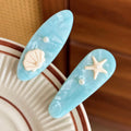 DOWELL Wholesale Ocean Style No Crease Duckbill Hair Clip Vacation Hair Accessory Side Bang Clip for Girls
