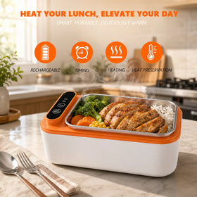 Electric Heating Automatic Wireless Portable USB Rechargeable Battery-Powered Household Lunch Box Food Warmer