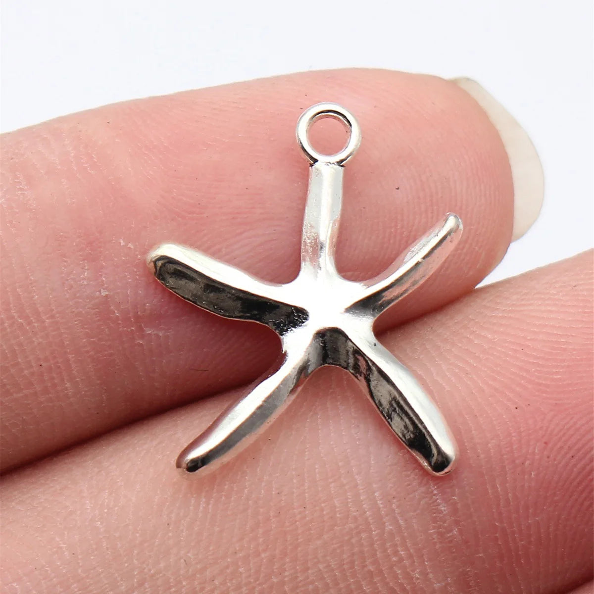 Sculpted Starfish Charm 22x18mm Zinc Alloy for Coastal Bridal Jewelry MegaBDM