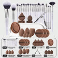 20Combination Set Makeup Brushes Makeup Sponges Foundation Brush Eyeshadow Brush Liquid Cream Powder Buffing Blending Face Brush MegaBDM